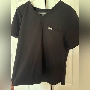 Figs Black Catarina Scrub Top